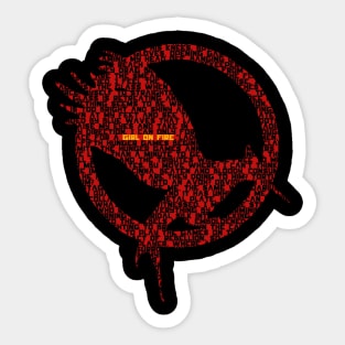 Girl On Fire Sticker